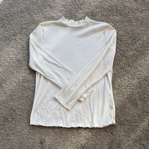 Boohoo Cream Long Sleeve Blouse